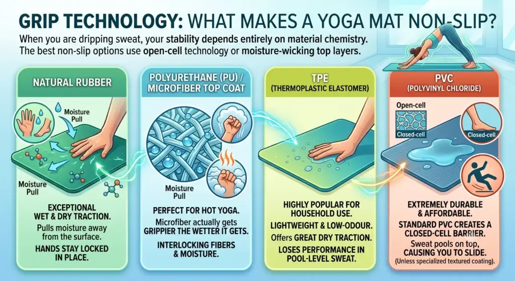 What Makes a Yoga Mat Non-Slip