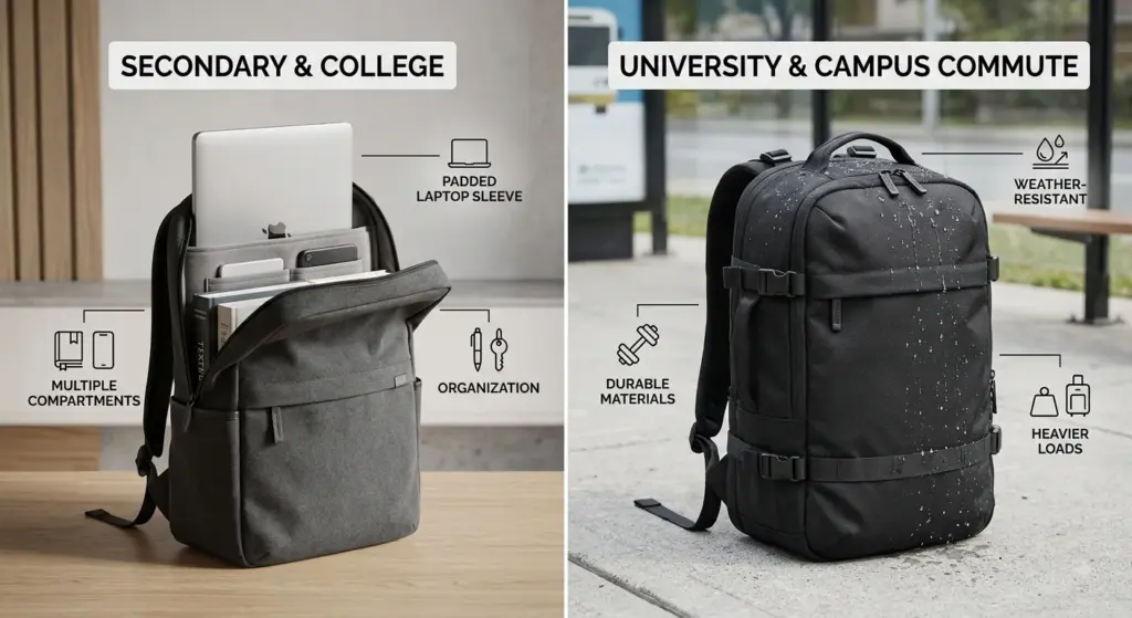 Backpacks For Older Students & Campus Commuters