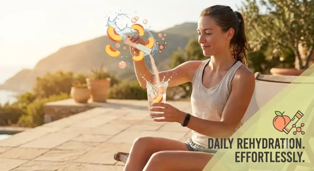 peach electrolyte powder
