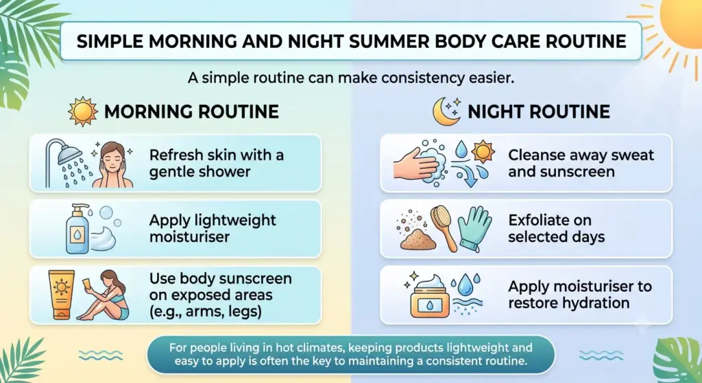 Morning and Night Summer Body Care
