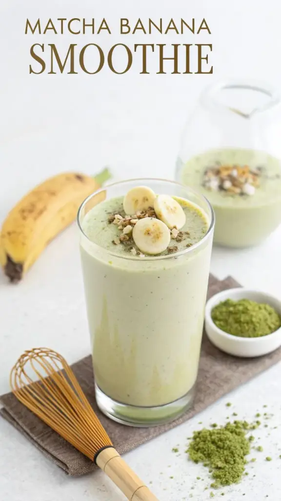 Banana Matcha Smoothie & Protein Shake