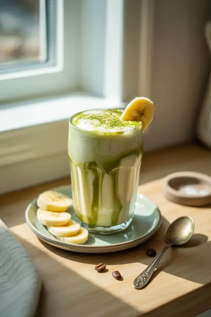 Classic Iced Banana Matcha Latte