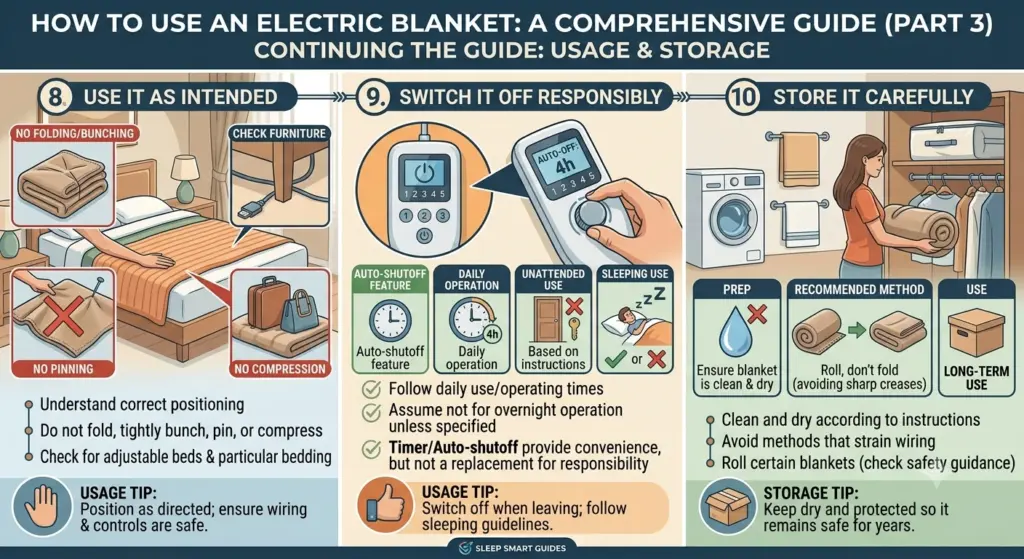 how to use electric blanket